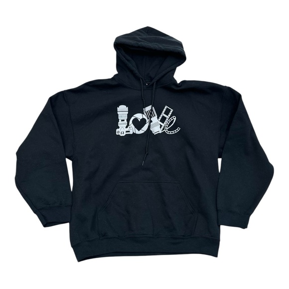 Gildan Other - Gildan Heavy Blend Black Hoodie Photography Love - Adult Size XL